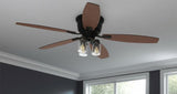 Hampton Bay Stoneridge 52 in. LED Indoor/Outdoor Bronze Hugger Ceiling Fan with Light Kit