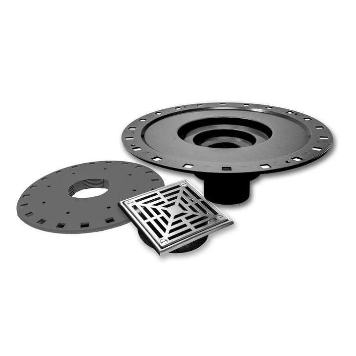 Hydro Ban 4 in. x 4 in. Polished Steel Bonding Flange ABS