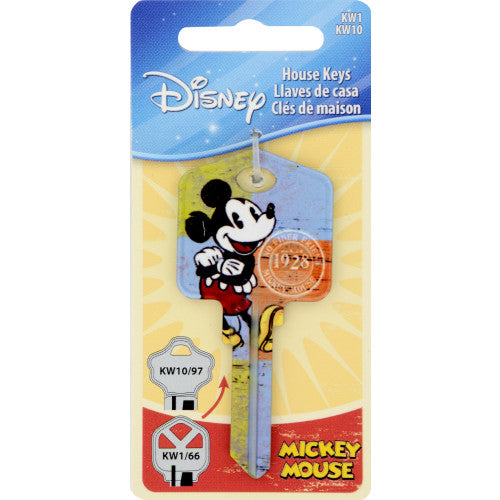 Hillman Disney Mickey Mouse House/Padlock Universal Key Blank Double