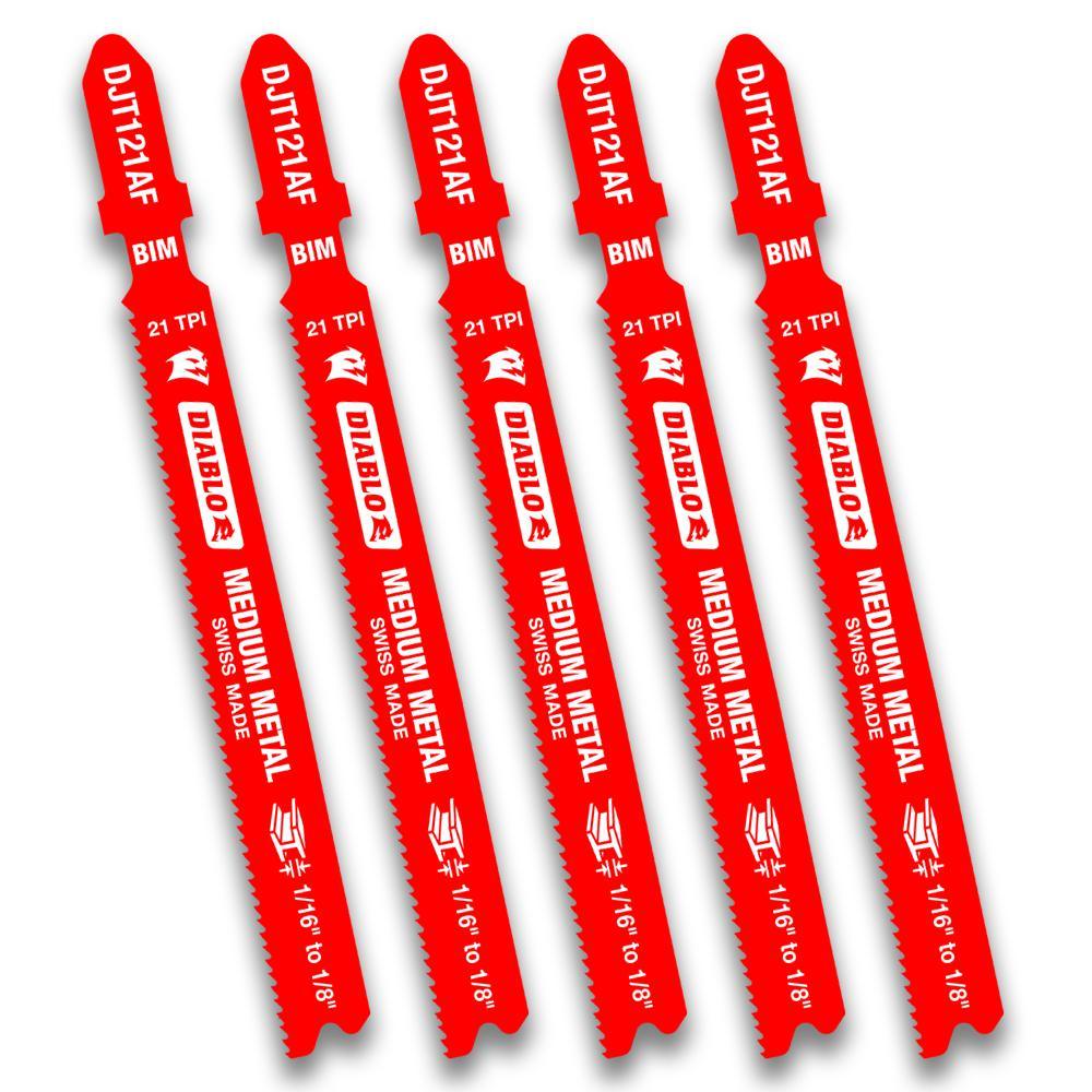 3 in. x 24 TPI HSS Medium Metal Jigsaw Blade (5-Pack) - Super Arbor