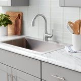 Dylan Single-Handle Pull-Down Kitchen Faucet with TurboSpray and FastMount in Stainless Steel - Super Arbor