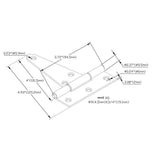 Everbilt 4 in. x 3-1/4 in. Zinc-Plated Gate Tee Hinge