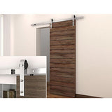 6 ft. Stainless Steel Sliding Barn Wooden Door Hardware Set - Super Arbor