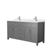 Beckett 54 in. W x 22 in. D Single Vanity in White with Cultured Marble Vanity Top in Carrara with White Basin - Super Arbor