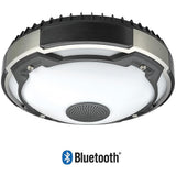 Spin Light 11 in. Heavy Duty LED Flush Mount Ceiling Light with Bluetooth Speaker 1000 Lumens 4000K Audio Range 33 ft. - Super Arbor