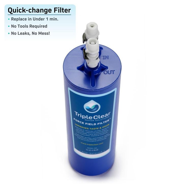 Force Field - Under the Sink 5 in. Replacement Point of Use Water Filter Capsule with Carbon