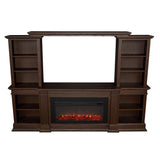 Monte Vista 108 in. Freestanding Electric Fireplace TV Stand in Chestnut Oak - Super Arbor