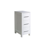 Torino 12 in. W x 28 in. H x 17-3/4 in. D Bathroom Linen Storage Cabinet in White - Super Arbor