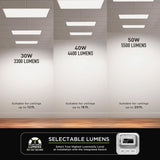 Commercial Electric 2 ft. x 4 ft. 500 Watt Equivalent Integrated LED White Troffer Light 3 CCT with up to 5500 Lumen Select