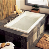 Evolution 60 in. x 36 in. Whirlpool Tub with EverClean Reversible Drain in White - Super Arbor