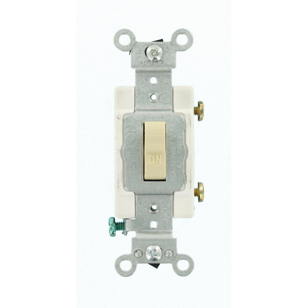 20 Amp Single-Pole AC Quiet Toggle Switch, White - Super Arbor