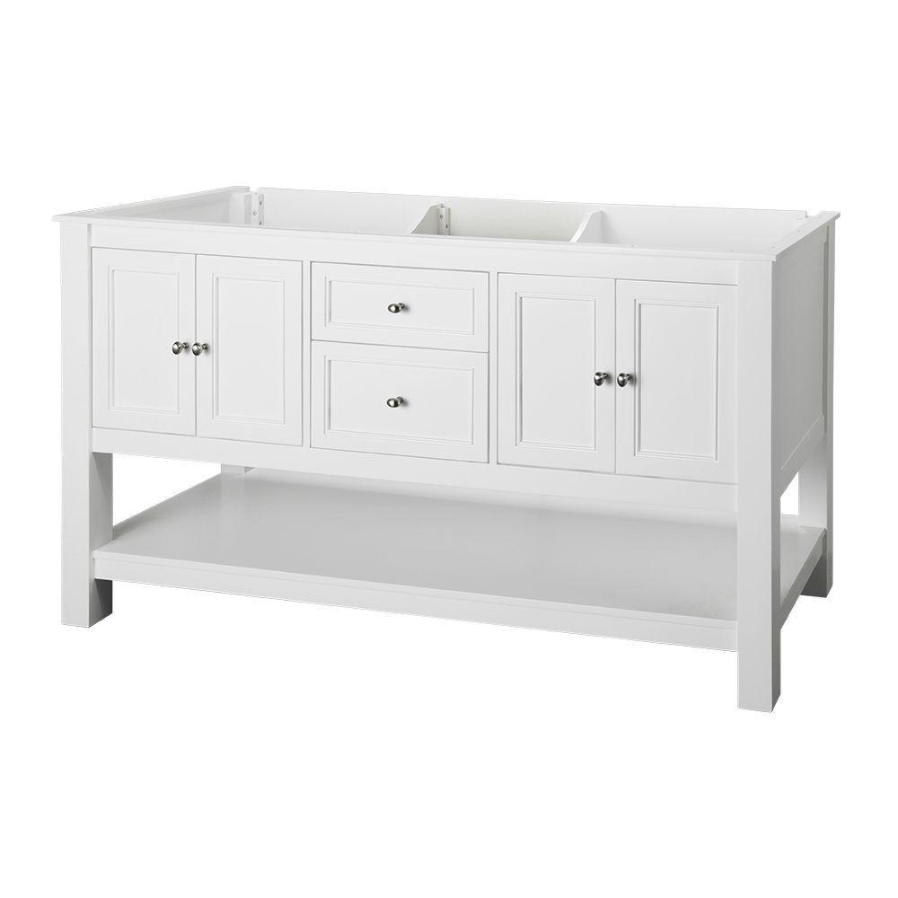 Gazette 60 in. W Bath Vanity Cabinet Only in Espresso for Double Bowl Design - Super Arbor