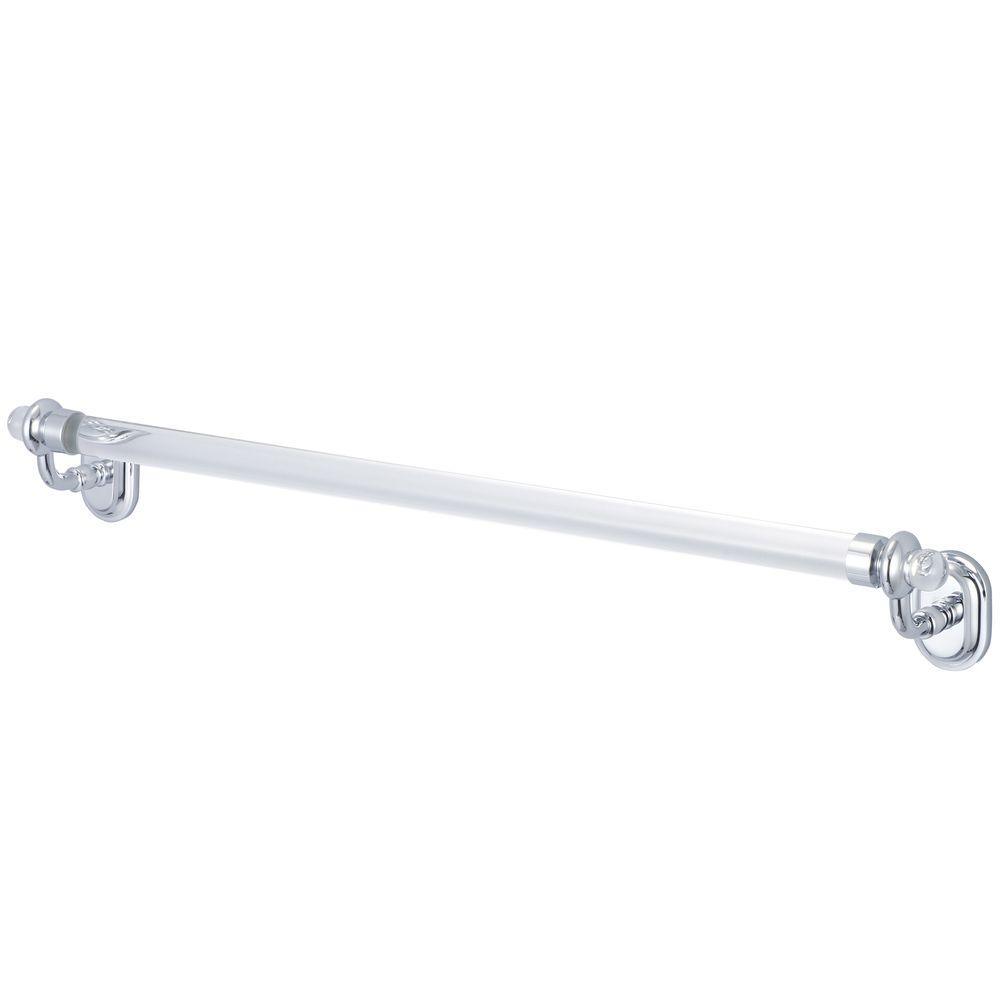 Glass Series 24 in. Towel Bar in Polished Nickel PVD - Super Arbor