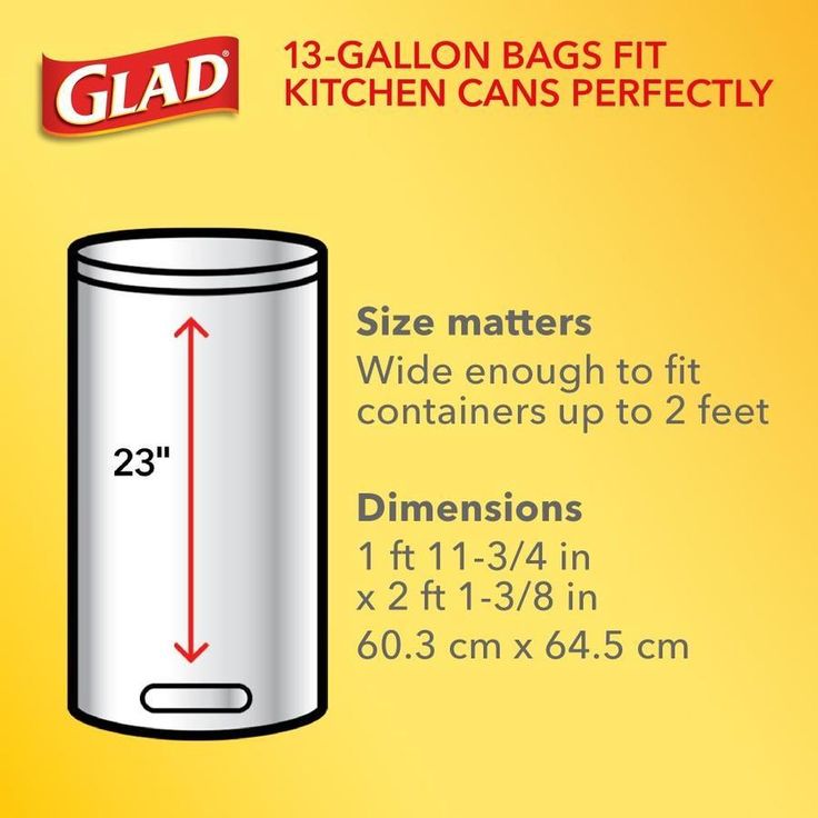 Glad ForceFlex 100-Pack 13-Gallon Gray Plastic Kitchen Trash Bag