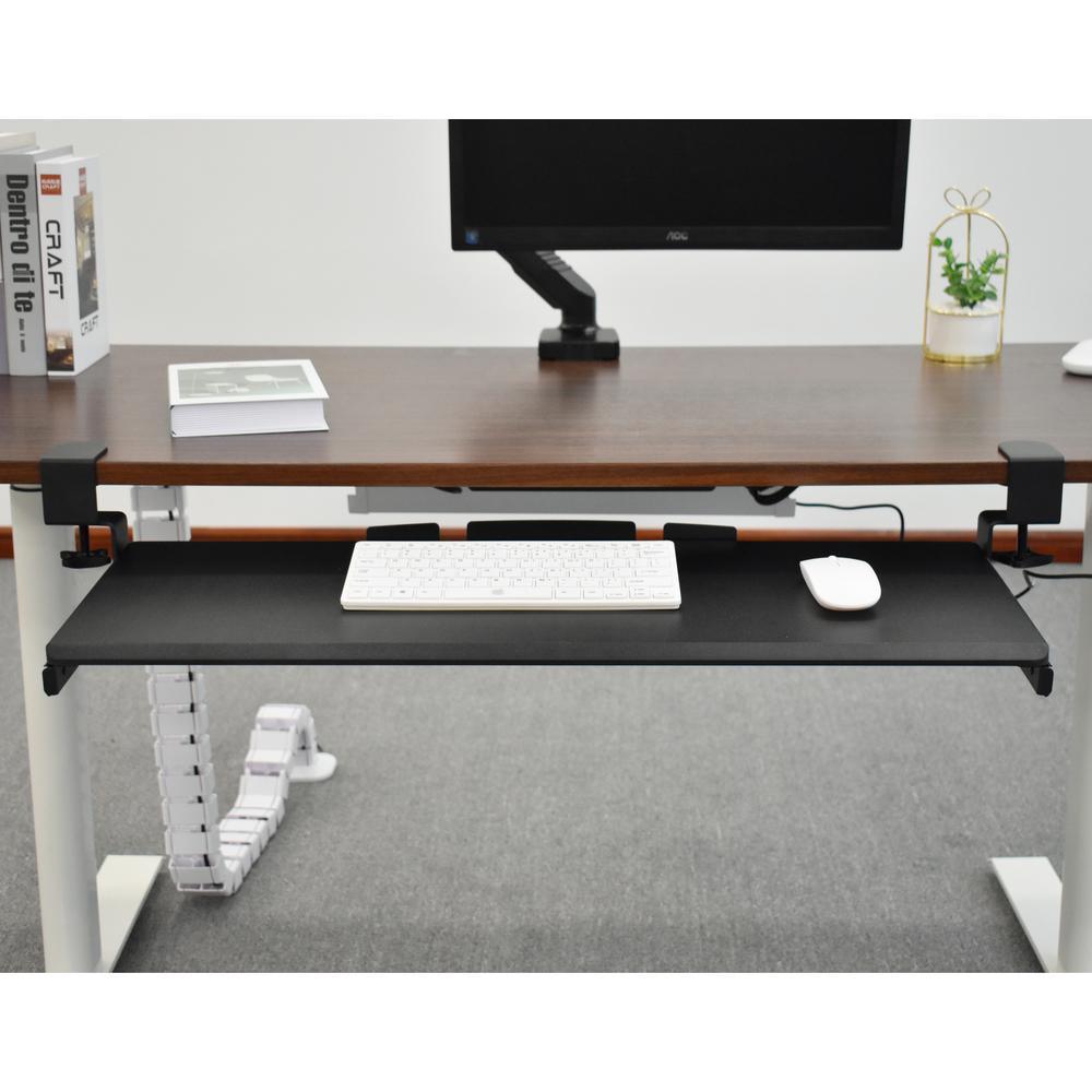 AIRLIFT 360 Clamp-On Extra-Wide Under Desk Sliding Ball-Bearing Keyboard Tray - Super Arbor