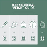 24 in. Graywash and Matte Black Hook Rack - Super Arbor