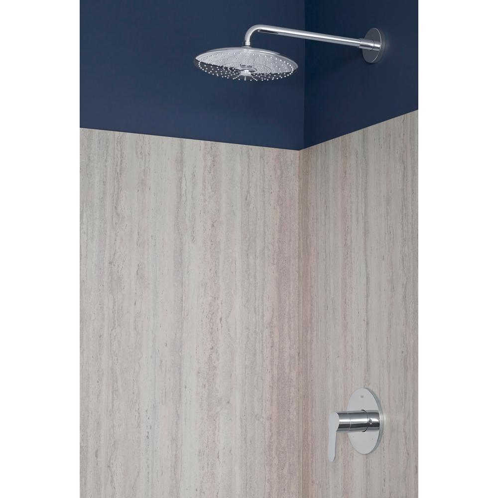 Passage 32 in. x 60 in. x 72 in. 4-Piece Glue-Up Alcove Shower Wall in Pewter Travertine - Super Arbor