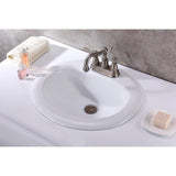 Cadenza Series 7.5 in. Ceramic Drop In Sink Basin in White - Super Arbor