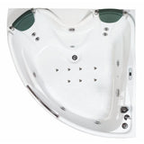 60 in. Acrylic Offset Drain Corner Apron Front Whirlpool Bathtub in White - Super Arbor