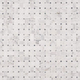 MSI Calacatta Cressa Basket Weave 12 in. x 12 in. x 10 mm Honed Marble Mesh-Mounted Mosaic Tile (10 sq. ft. / case)