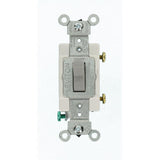 15 Amp Commercial Grade Single Pole Toggle Switch, Gray - Super Arbor