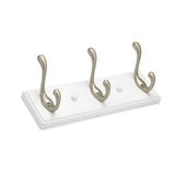 10 in. L White Board with Satin Nickel Hooks - Super Arbor