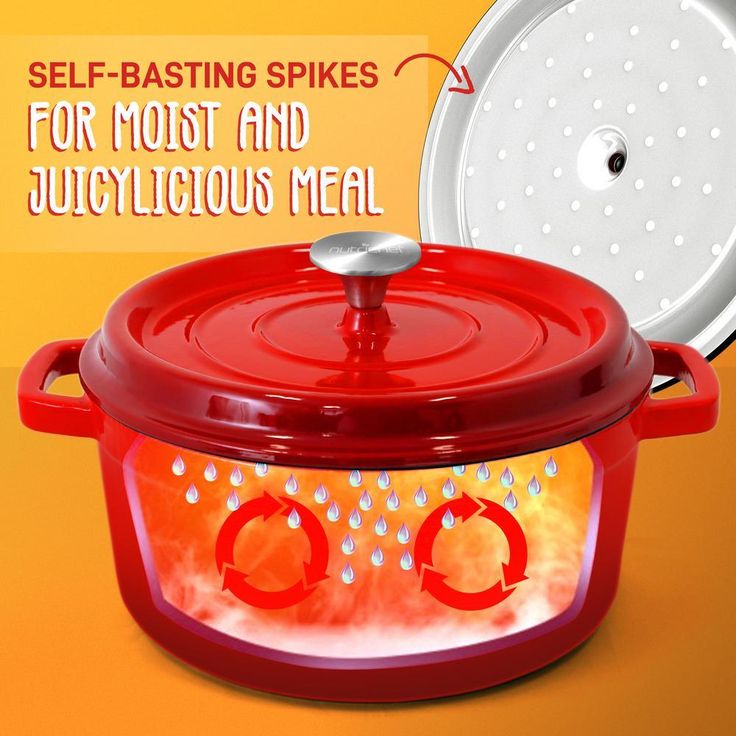 Kitchen Dutch Oven Pot - Enamel Coated Cast Iron Pot with Lid, Stovetop Casserole Pot Style (5 Quart)