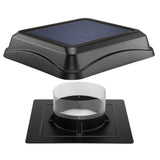 537 CFM Black Plastic Solar Powered Attic Fan with Built-in Screen - Super Arbor