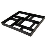 17 in. x 17 in. x 1.5 in. Black Plastic Mold Reusable Concrete Stepping Stone, DIY Paver Pathway Maker - Super Arbor