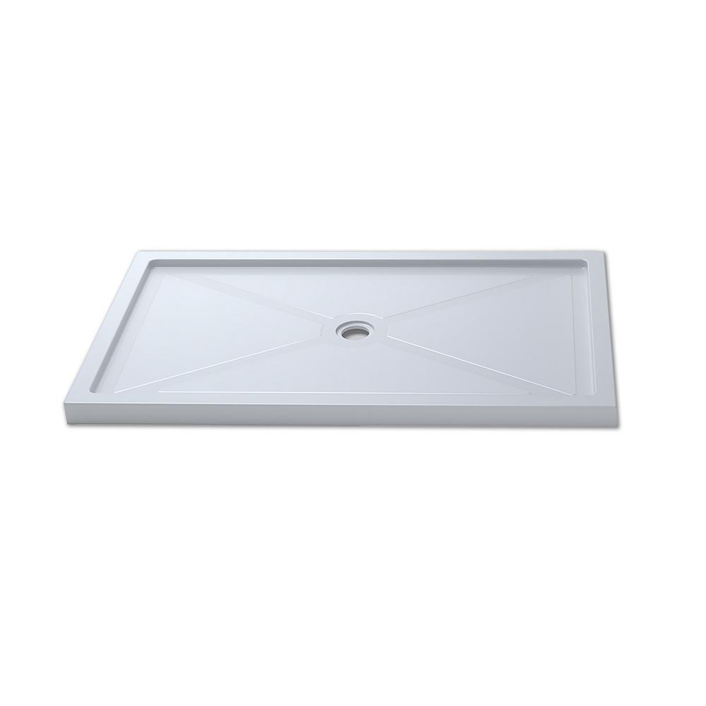 Jade 36 in. x 48 in. Single Threshold Shower Base in White - Super Arbor