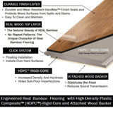 Islander Charcoal .33 in. Thick x 5.12 in. Wide x 36.22 in. Length Engineered Rigid Core Bamboo Flooring (10.3 sq. ft. / case) - Super Arbor