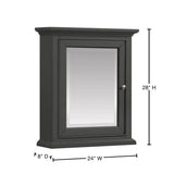 Home Decorators Collection Windlowe 24 in. W x 28 in. H Rectangular Medicine Cabinet with Mirror