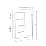 Ashland 22 in. W x 32 in. H 1-Door, 3-Drawer Floor Cabinet in Espresso - Super Arbor