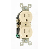 15 Amp Tamper Resistant Duplex Outlet, Light Almond - Super Arbor