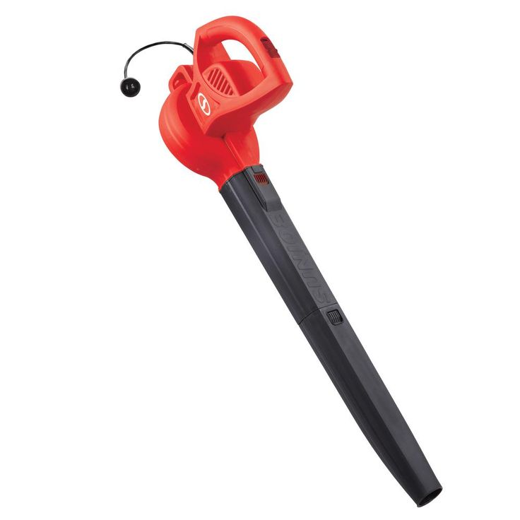Sun Joe 155 MPH 200 CFM 6 Amp Electric Handheld Leaf Blower, Red