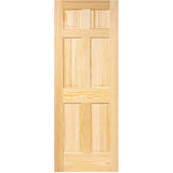 24 in. x 96 in. 6-Panel Pine Unfinished Solid Core Interior Door Slab - Super Arbor