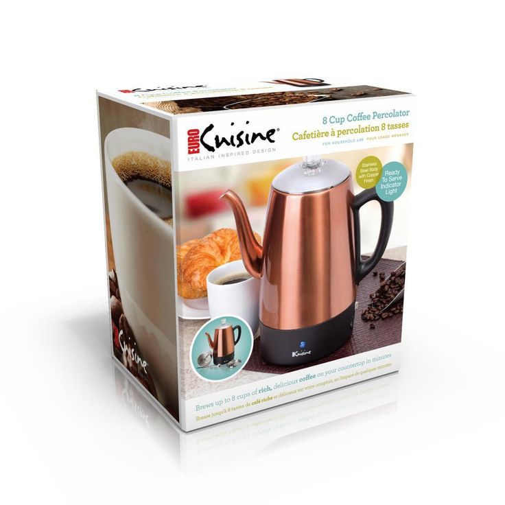 8-Cup Copper Electric Percolator