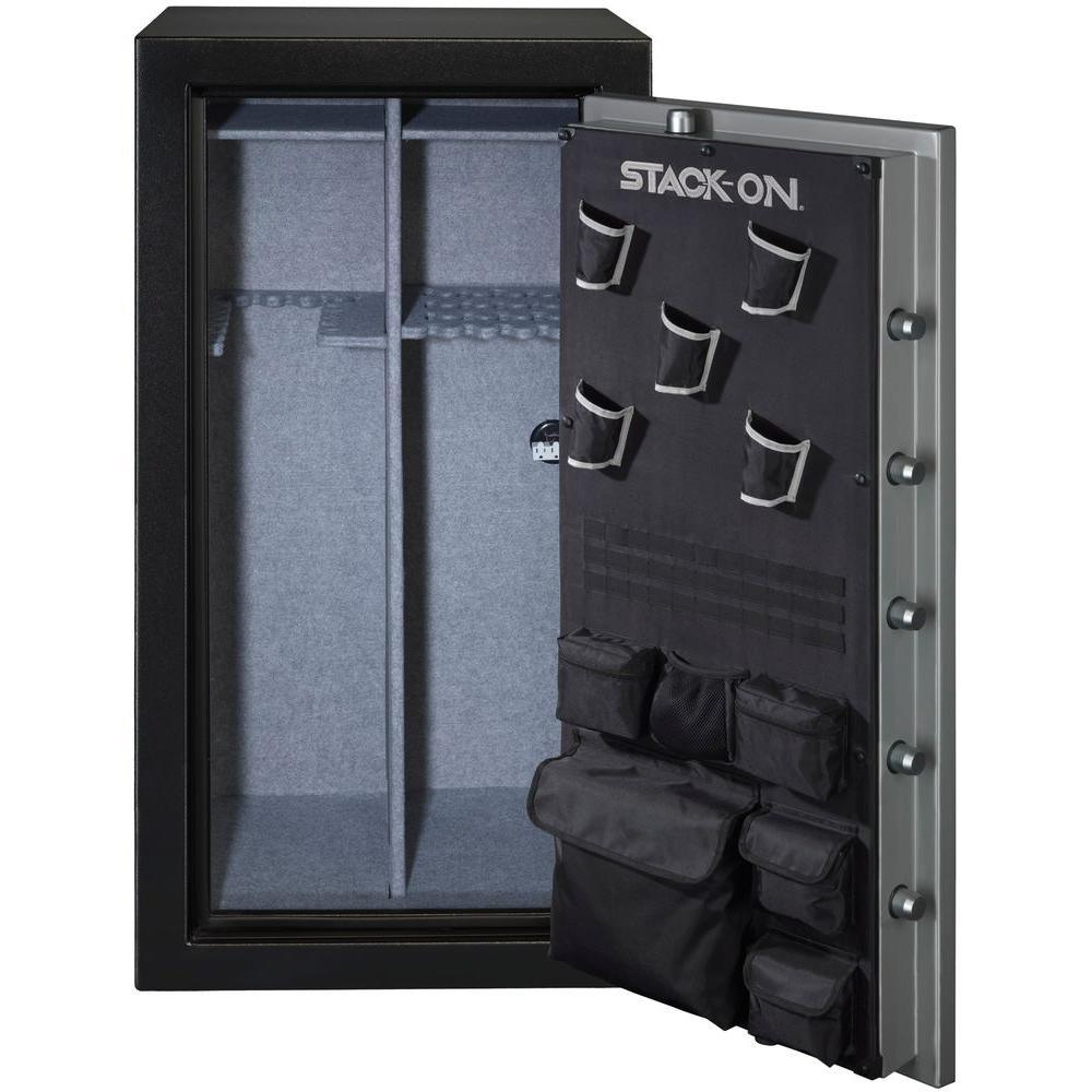 40-Gun Fire/Waterproof Combination Lock Safe, Matte Black/Silver - Super Arbor