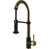 Edison Single-Handle Pull-Down Sprayer Kitchen Faucet in Stainless Steel - Super Arbor