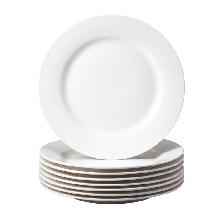Basic White Stoneware Salad Plate (Set Of 8)
