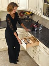 Rev-A-Shelf 22-in x 24-in Wood Cutlery Insert Drawer Organizer