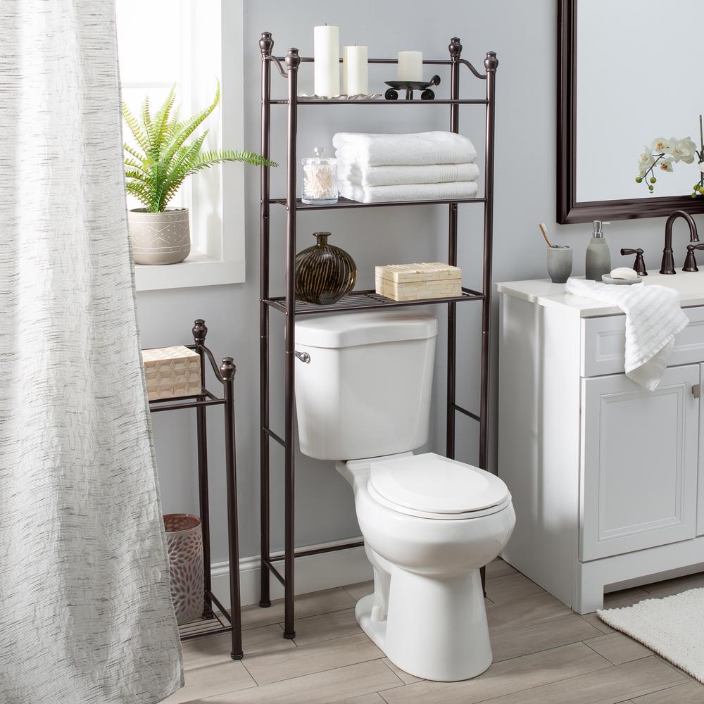 10.25 in. W  3-Tier Over the Toilet Space Saver in Oil Rubbed Bronze - Super Arbor