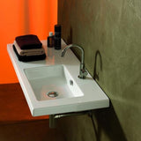Nameeks Condal Wall Mounted Ceramic Bathroom Sink in White