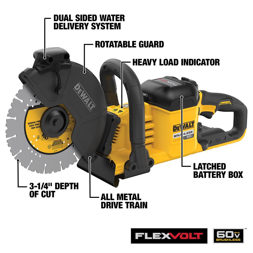 FLEXVOLT 60-Volt Lithium-Ion 9 in. Construction Saw - Super Arbor