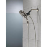 In2ition Two-in-One 4-Spray 6.1 in. Dual Wall Mount Fixed and Handheld Shower Head in Brushed Nickel