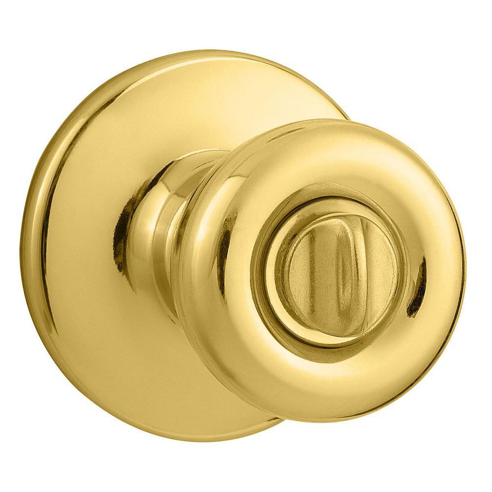 Tylo Polished Brass Bed/Bath Door Knob Featuring Microban Antimicrobial Technology - Super Arbor
