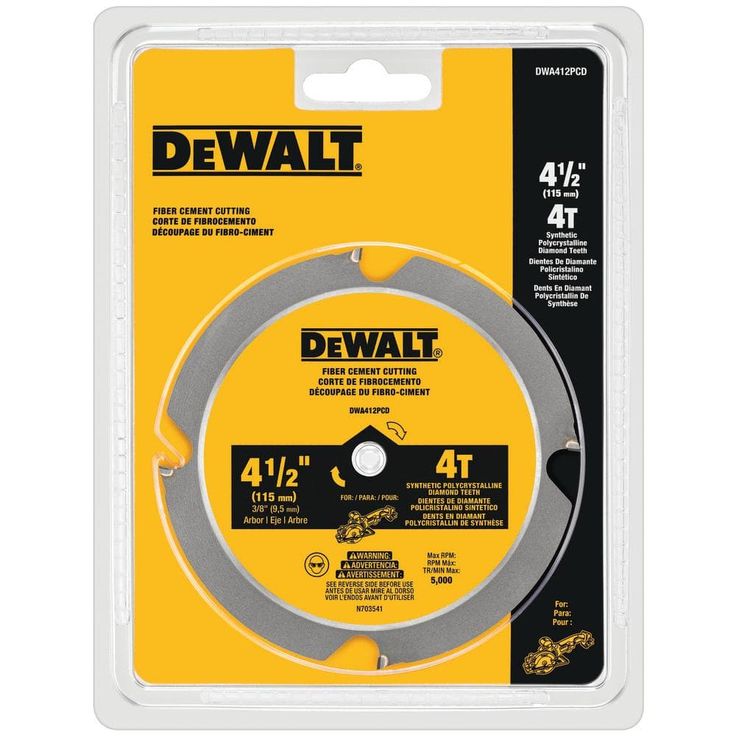 ATOMIC 4-1/2 in. 4-Tooth Fiber Cement Cutting Circular Saw Blade