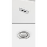 Brooklyn 60 in. Acrylic Flatbottom Bathtub in White with Polished Chrome Trim - Super Arbor