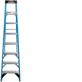 8 ft. Fiberglass Step Ladder with 250 lb. Load Capacity Type I Duty Rating - Super Arbor