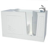 Builder's Choice 53 in. Right Drain Quick Fill Walk-In Air Bath Tub in White - Super Arbor